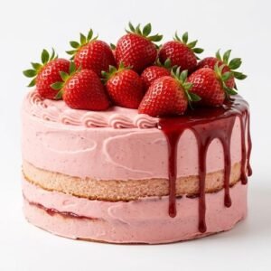 strawberry buttercream cake