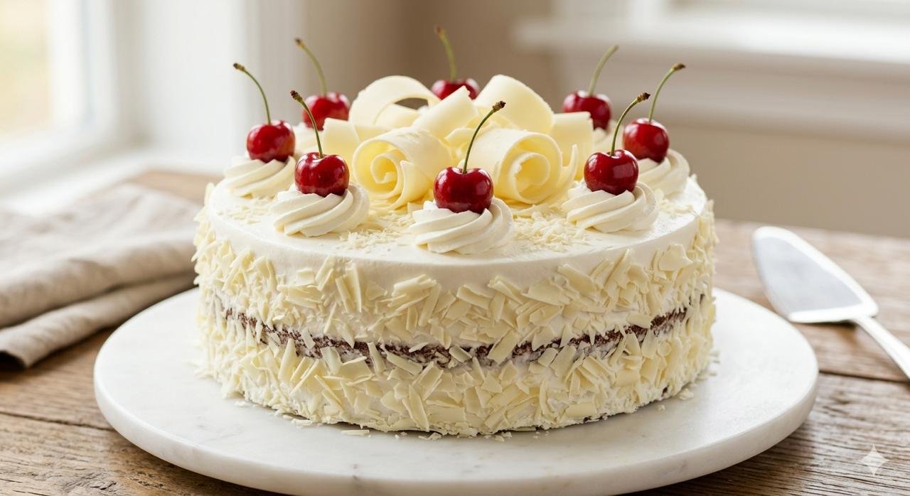 white forest birthday cake